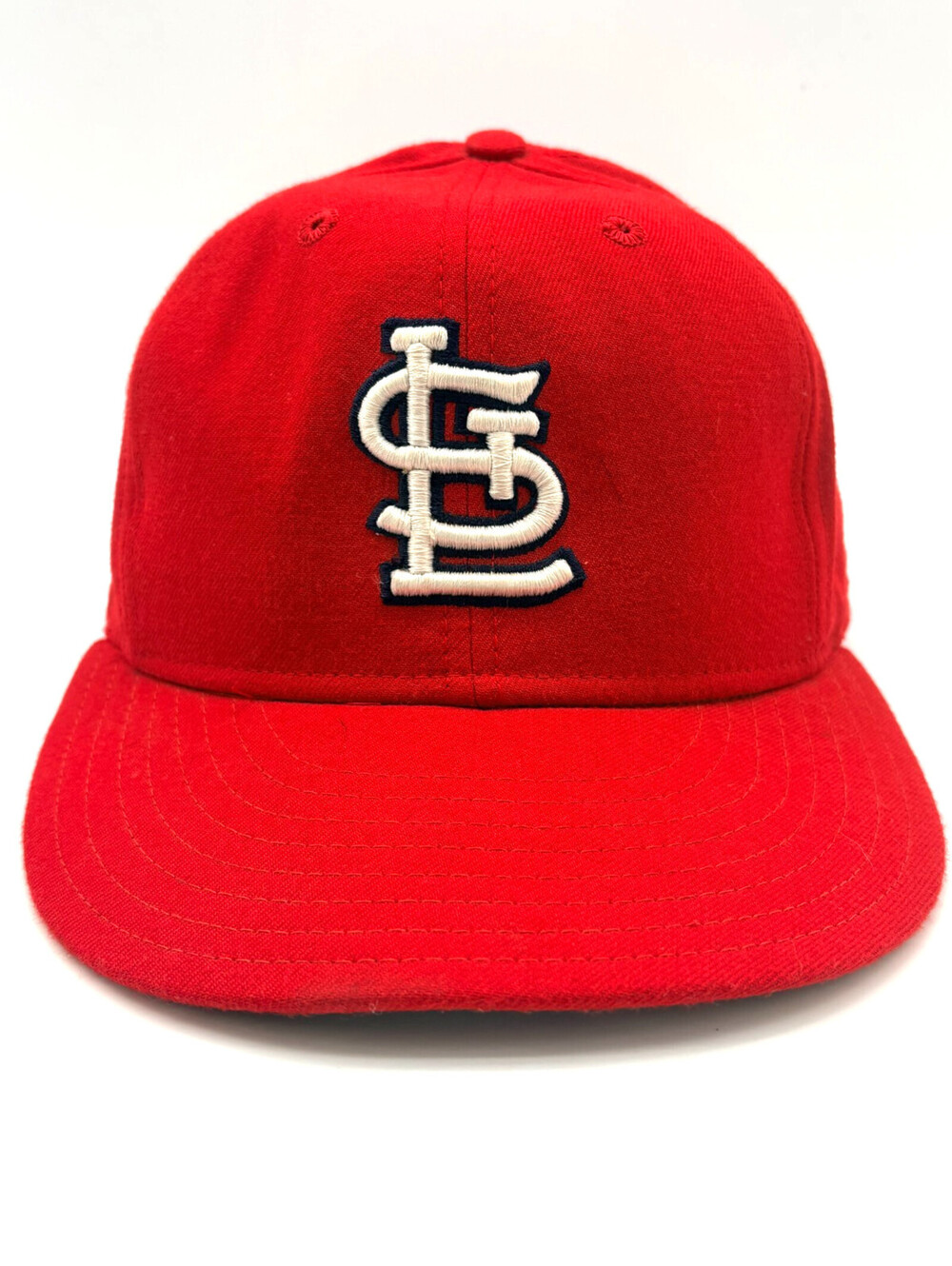 Vintage 80s New Era St Louis Cardinals Fitted Hat 7 3/8 MLB Red Cap Made in USA